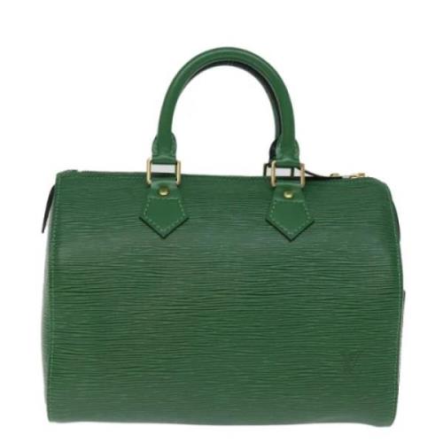 Pre-owned Leather handbags Louis Vuitton Vintage , Green , Dames