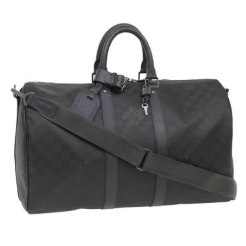 Pre-owned Canvas handbags Louis Vuitton Vintage , Black , Dames