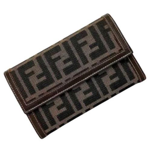 Pre-owned Canvas wallets Fendi Vintage , Brown , Dames