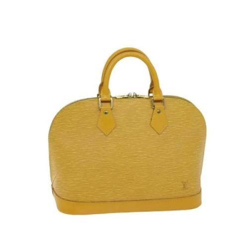 Pre-owned Leather handbags Louis Vuitton Vintage , Yellow , Dames