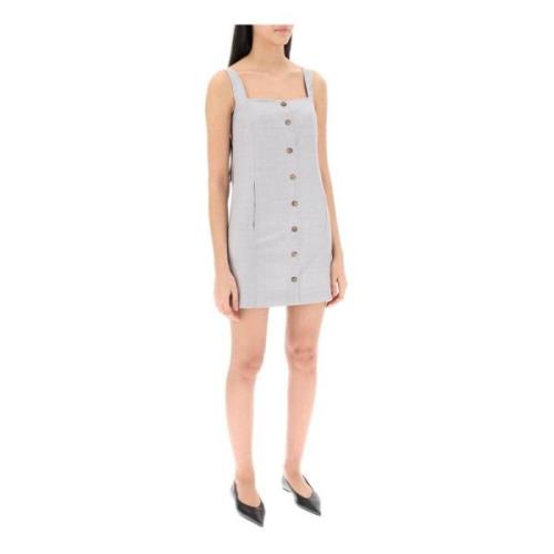 Geknoopte Pinafore Jurk in Licht Wol Loulou Studio , Gray , Dames