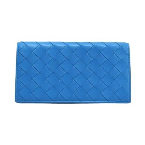 Pre-owned Leather wallets Bottega Veneta Vintage , Blue , Dames