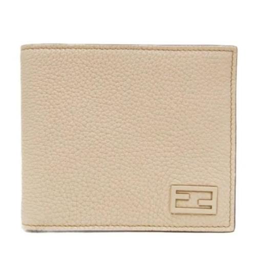 Pre-owned Leather wallets Fendi Vintage , Beige , Dames