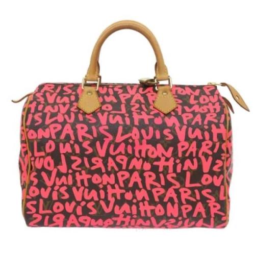 Pre-owned Canvas handbags Louis Vuitton Vintage , Pink , Dames