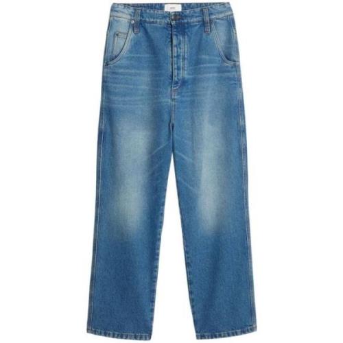 Stijlvolle Denim Jeans Ami Paris , Blue , Heren