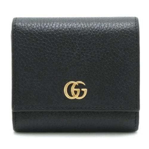 Pre-owned Leather wallets Gucci Vintage , Black , Dames