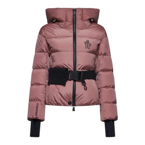 Roze Gewatteerde Donsjas met Capuchon Moncler , Pink , Dames