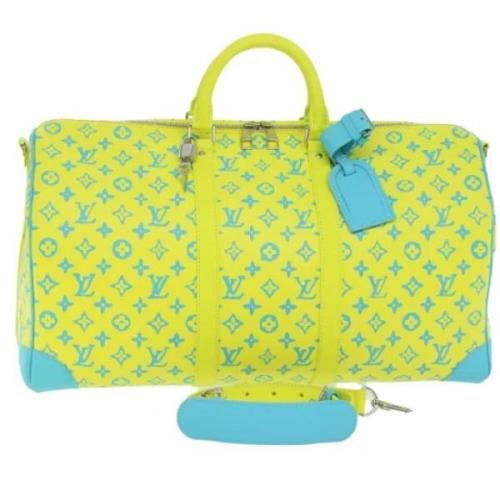 Pre-owned Canvas handbags Louis Vuitton Vintage , Yellow , Dames