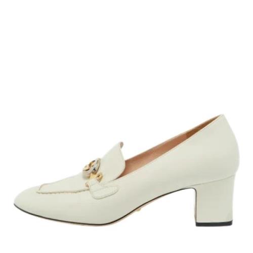 Pre-owned Leather heels Gucci Vintage , White , Dames