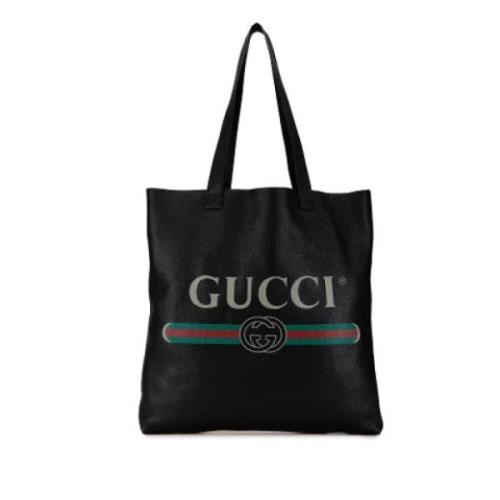 Pre-owned Leather totes Gucci Vintage , Black , Dames