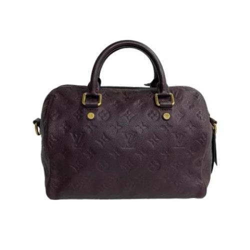 Pre-owned Leather handbags Louis Vuitton Vintage , Purple , Dames