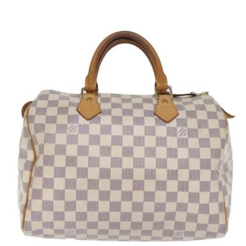 Pre-owned Canvas handbags Louis Vuitton Vintage , White , Dames