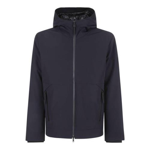 Blauwe Softshell Hoodie Jas Peuterey , Blue , Heren