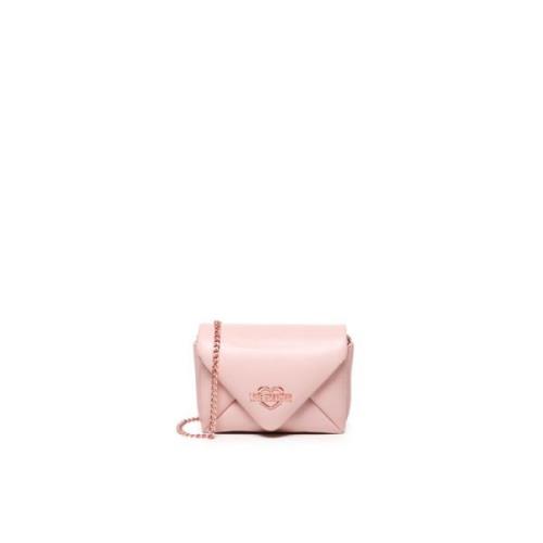 Roze Metallic Lettertas met Magnetische Sluiting Love Moschino , Pink ...