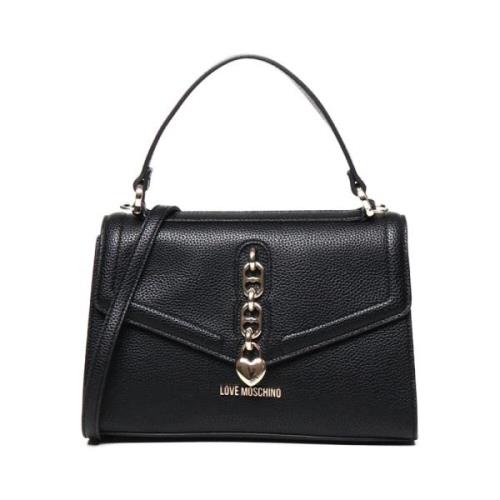 Zwarte handtas met afneembare schouderband Love Moschino , Black , Dam...