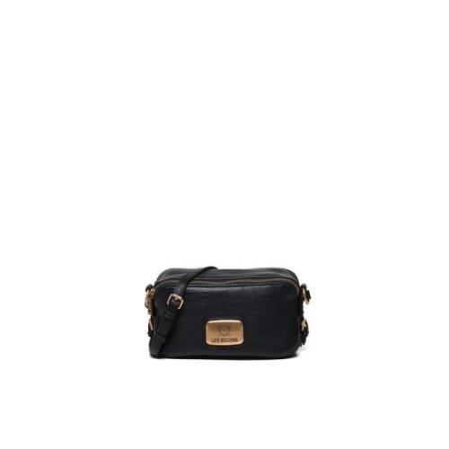 Zwarte cameratas met verstelbare band Love Moschino , Black , Dames