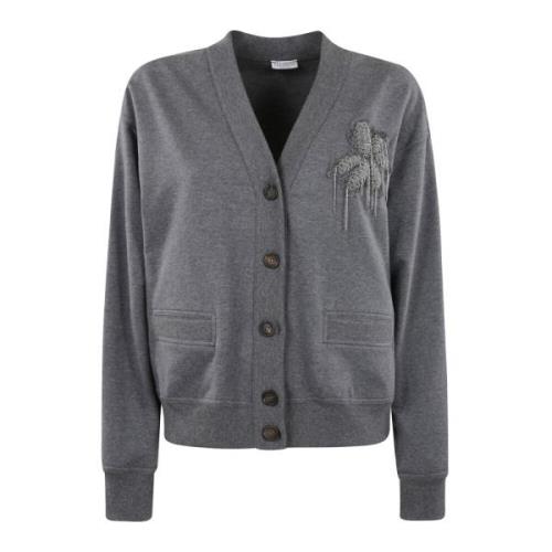 Stijlvolle Cardigan voor Vrouwen Brunello Cucinelli , Gray , Dames