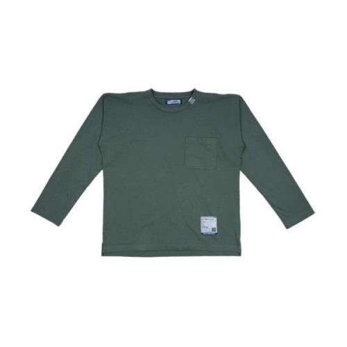 Groene Heavy Weight Longsleeve T-shirt Mihara Yasuhiro , Green , Heren