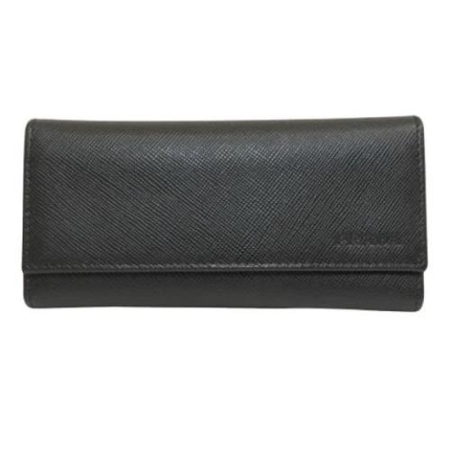 Pre-owned Leather wallets Prada Vintage , Black , Dames