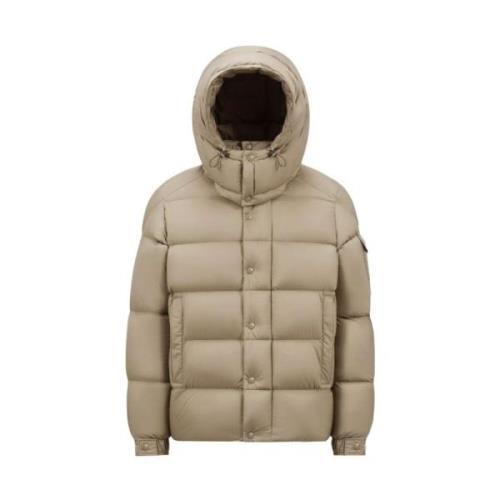 Korte donsjas met afneembare capuchon Moncler , Brown , Heren