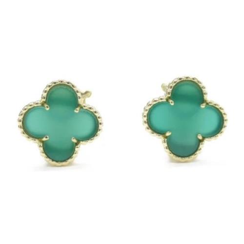 Pre-owned Metal earrings Van Cleef & Arpels Pre-owned , Green , Dames