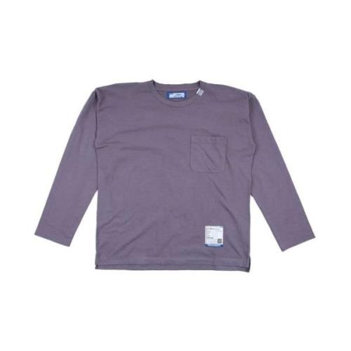 Paarse Heavy Weight Longsleeve Shirt Mihara Yasuhiro , Purple , Heren