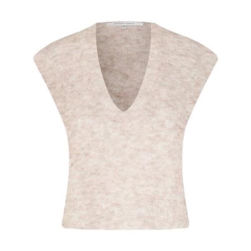 Camryn Gebreid Vest Second Dames , Beige , Dames