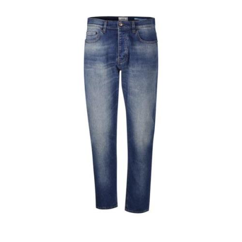 Basement Blue Tokyo Slim Jeans Haikure , Blue , Heren