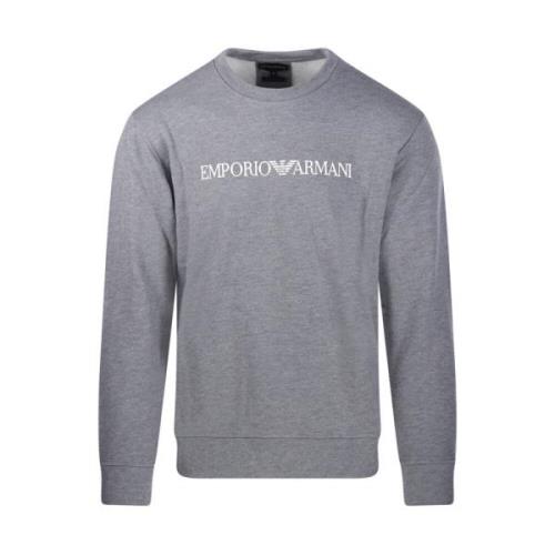 Logo Ronde Hals Sweatshirt Emporio Armani , Gray , Heren