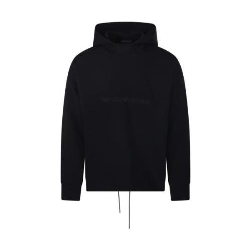 Zwarte hoodie sweatshirt Emporio Armani , Black , Heren