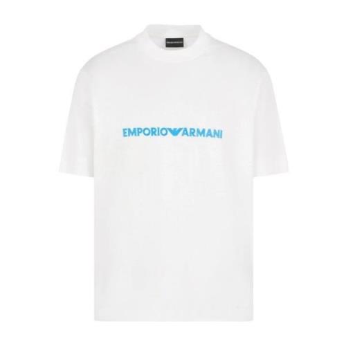 Stijlvolle T-shirts voor mannen en vrouwen Emporio Armani , White , He...