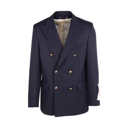 Dubbelbreasted blazer in donkerblauw Golden Goose , Blue , Heren