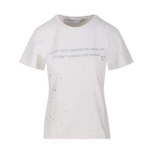 Heritage Journey Slim T-Shirt Golden Goose , White , Dames