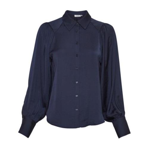 Elegante Maluca Shirt - Navy Blazer Moss Copenhagen , Blue , Dames