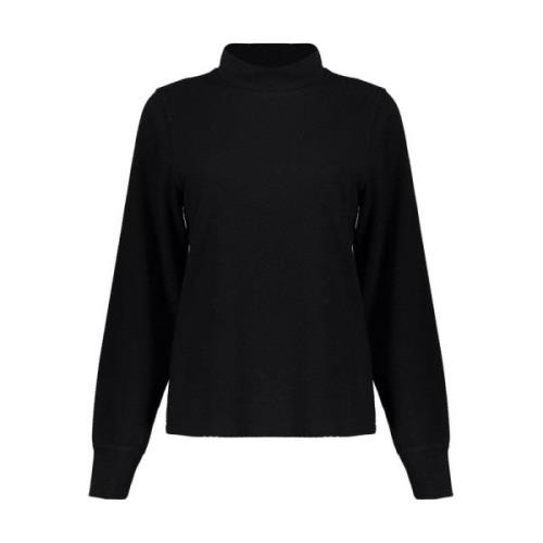 Solid Jacquard Sweatshirt Geisha , Black , Dames