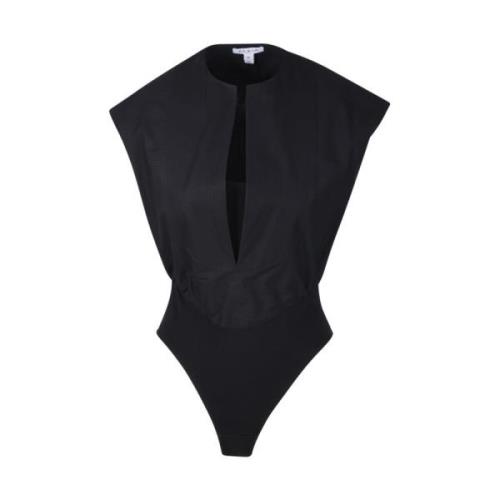 Zwarte Dickey Bodysuit Alaïa , Black , Dames