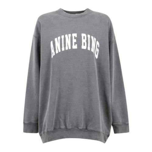 Zwarte Gewassen Sweatshirt Anine Bing , Gray , Dames