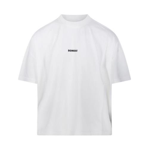 Wit Logo Oversized T-shirt Bonsai , White , Heren