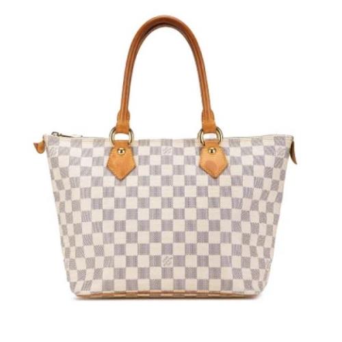 Pre-owned Canvas handbags Louis Vuitton Vintage , White , Dames