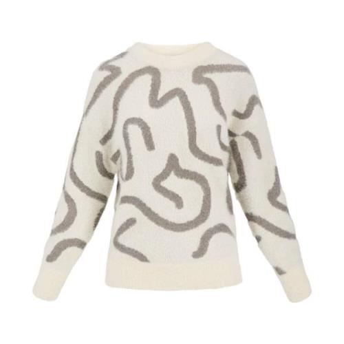 Lurex Patroon Trui Zusss , Beige , Dames