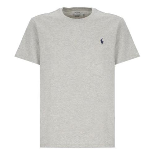 Grijze Katoenen T-shirt met Geborduurde Pony Ralph Lauren , Gray , Her...