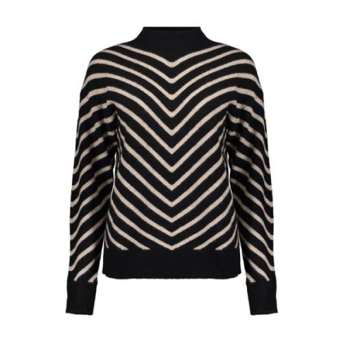 Turtle Neck Pullover Sweater Geisha , Black , Dames