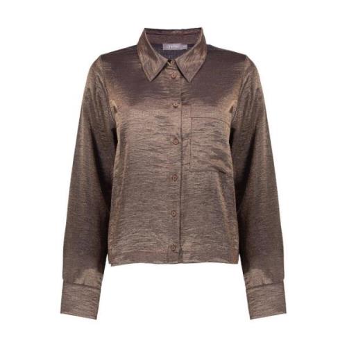 Elegante Blouse met Lange Mouwen Geisha , Brown , Dames