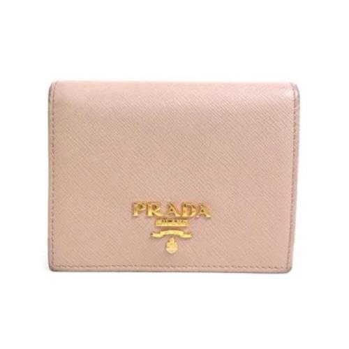 Pre-owned Leather wallets Prada Vintage , Pink , Dames