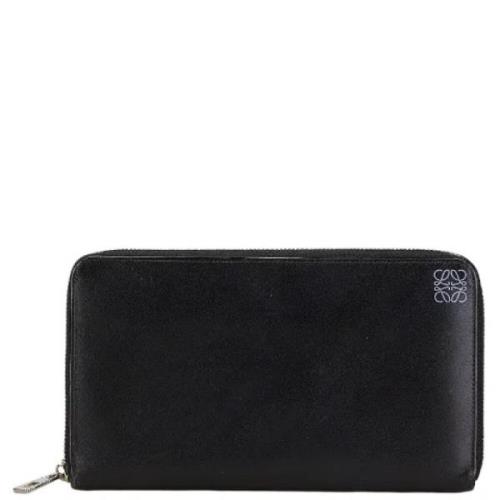 Pre-owned Leather wallets Loewe Pre-owned , Black , Dames