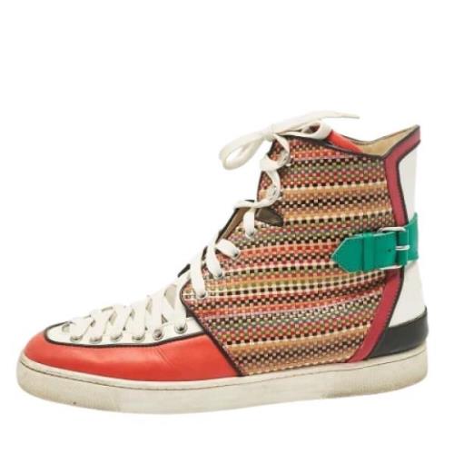 Pre-owned Leather sneakers Christian Louboutin Pre-owned , Multicolor ...