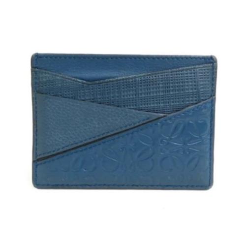 Pre-owned Leather wallets Loewe Pre-owned , Blue , Dames