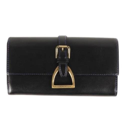 Pre-owned Leather wallets Ralph Lauren Pre-owned , Black , Dames