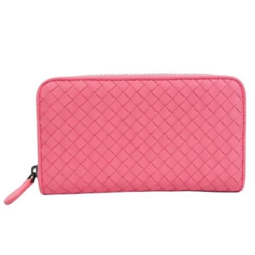 Pre-owned Leather wallets Bottega Veneta Vintage , Pink , Dames