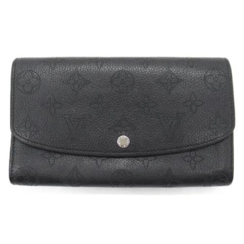 Pre-owned Leather wallets Louis Vuitton Vintage , Black , Dames